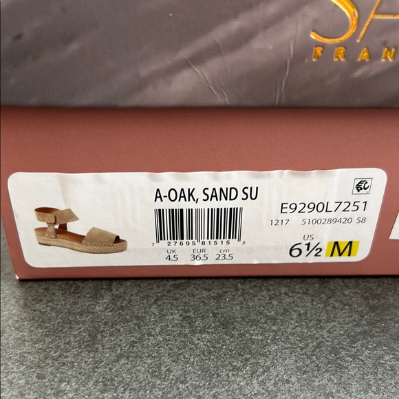 Sarto by Franco Sarto Women's Tan Suede Sandals - Picture 2 of 6